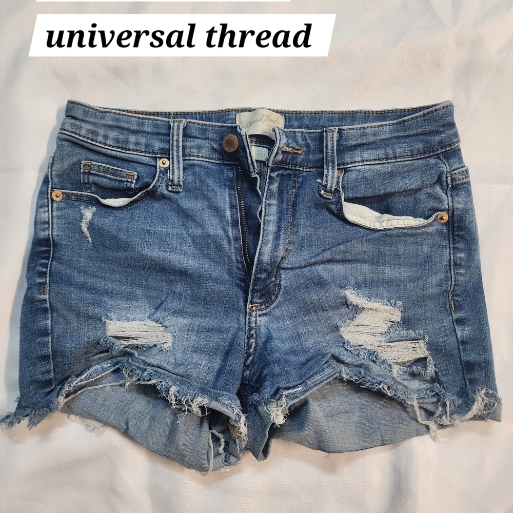 Universal Thread Blue Distressed Jean Shorts